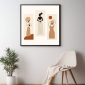 Poster Force Tranquille – Ligne d'art abstrait féminin I