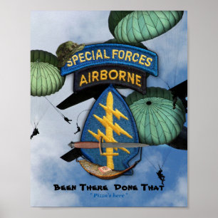 Poster forces spéciales green berets sf lrrp lrps recon