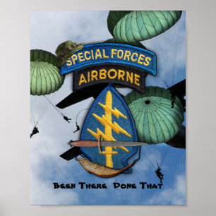Poster forces spéciales green berets sf lrrp lrps recon