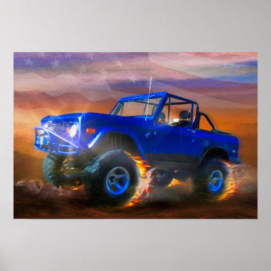 Poster Ford Bronco "OFF ROAD RAGER" (Devant)