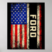 Poster Ford Last Name Shirt Ford Name American Flag  (Devant)