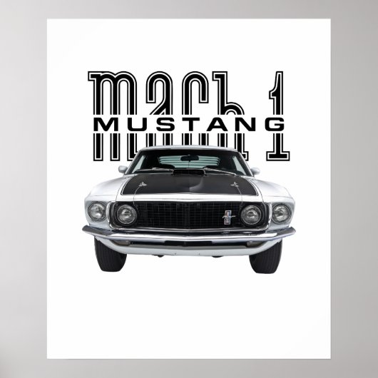 Poster Ford Mustang '69 Mach 1 (Devant)
