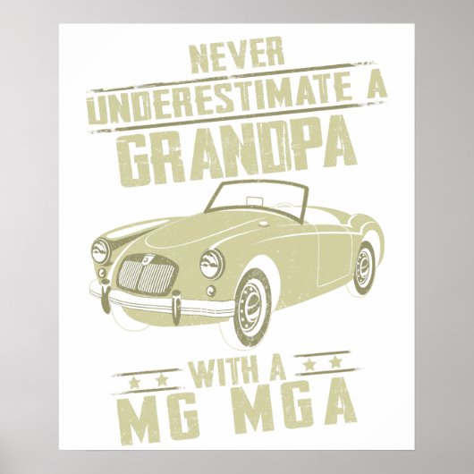 Poster Ford Mustang Lover Gift - Never Underestimate A Gr (Devant)