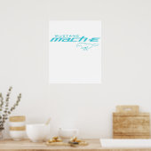 Poster Ford Mustang Mach-E Blue Logo (Cuisine)