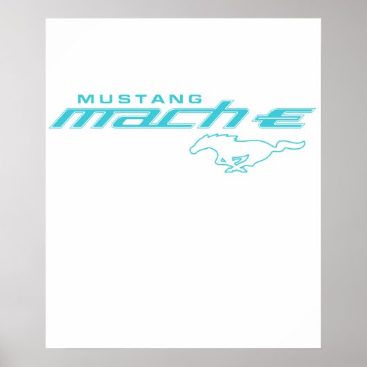 Poster Ford Mustang Mach-E Blue Logo (Devant)