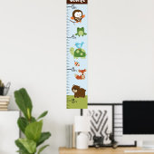 Poster Forest Friends Animals Graphique de croissance Gar (Bureau à domicile)