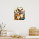 Poster Forest Friends Woodland Animal Nursery Art (Cuisine)