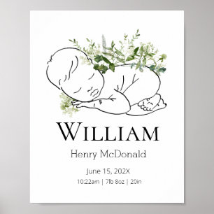 Poster Forest Green Baby Stats