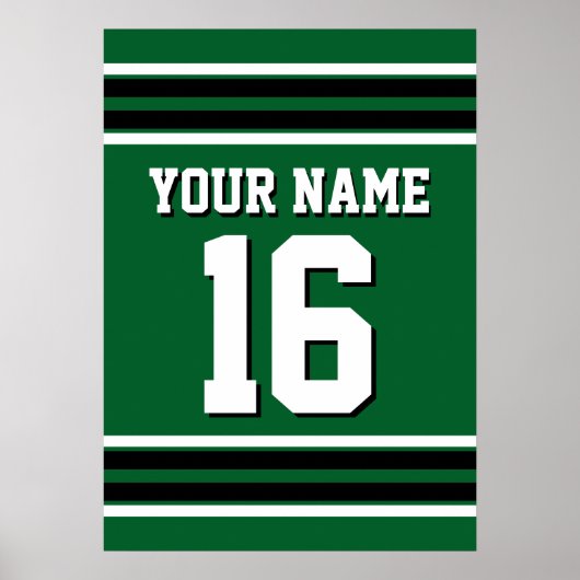 Poster Forest Green Black Team Jersey Custom (Devant)