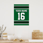 Poster Forest Green Black Team Jersey Custom (Cuisine)
