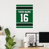 Poster Forest Green Black Team Jersey Custom (Bureau à domicile)
