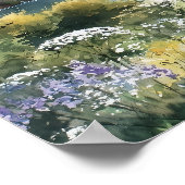 Poster Forest Lake Floral Engagement Party Welcome Sign (Coin)