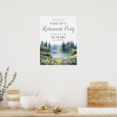 Poster Forest Lakeside Retirement Party Welcome Sign (Cuisine)
