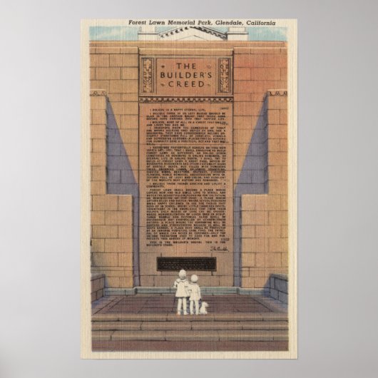 Poster Forest Lawn Memorial Park, Creed de Builder (Devant)