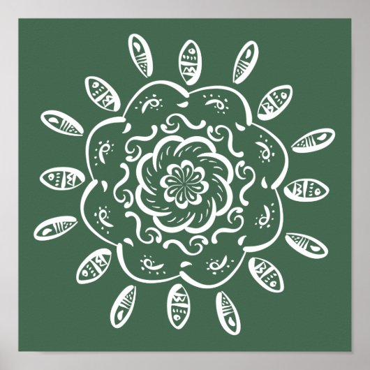 Poster Forest Mandala (Devant)