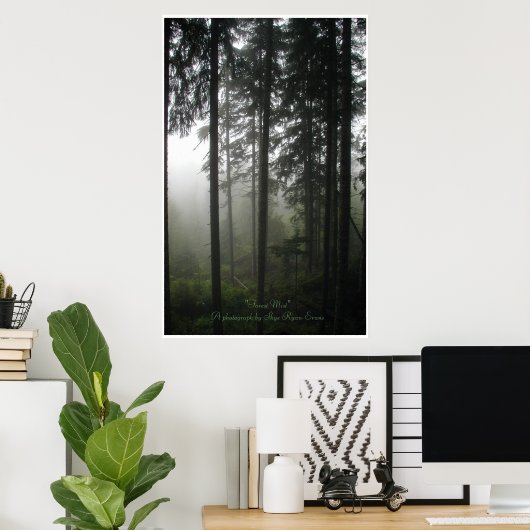 Poster "FOREST MIST" Forêt sauvage Imprimer (Bureau à domicile)