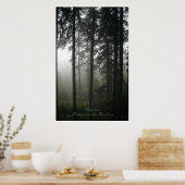 Poster "FOREST MIST" Forêt sauvage Imprimer (Cuisine)