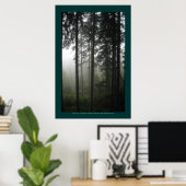 Poster "FOREST MIST" Forêt sauvage Imprimer (Bureau à domicile)