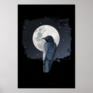 Poster Forest Raven Cold Moon