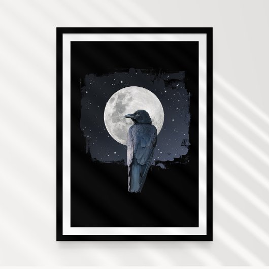 Poster Forest Raven Cold Moon