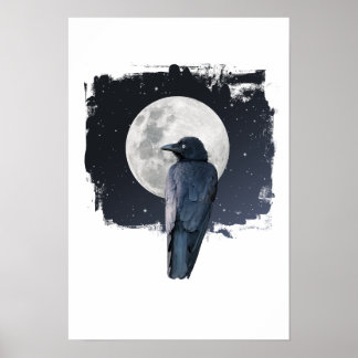 Poster Forest Raven Cold Moon