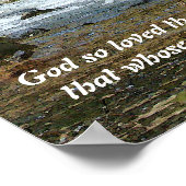 Poster Forest & Rushing River John 3:16 Imprimer (Coin)