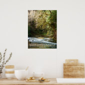 Poster Forest & Rushing River John 3:16 Imprimer (Cuisine)