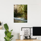 Poster Forest & Rushing River John 3:16 Imprimer (Bureau à domicile)