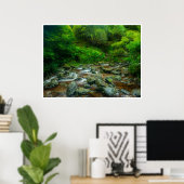 Poster Forest Stream in Lush Woodland (Dargle River) (Bureau à domicile)