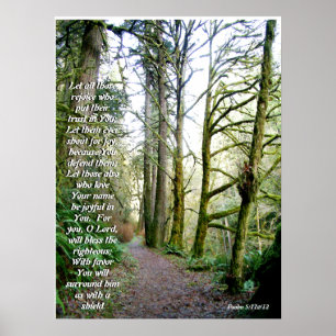Poster Forest Trail Isaiah 41:10 Imprimer