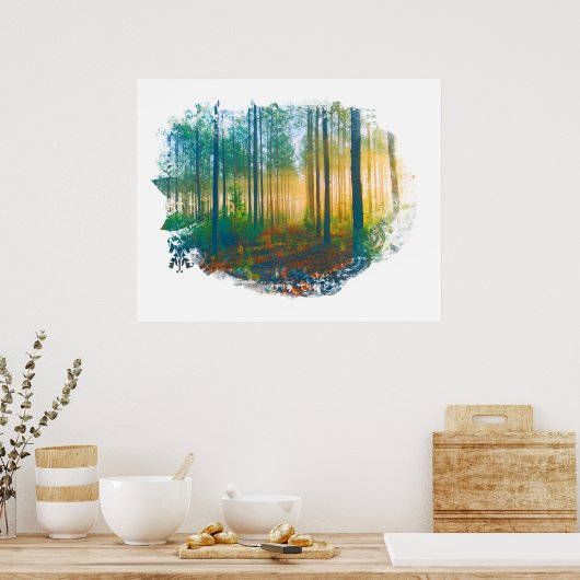 Poster " Forest Woods Rustic Woodland Artsy (Cuisine)