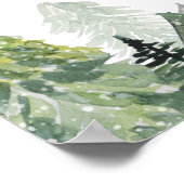 Poster Forêt À feuillage persistant neige Mariage d'hiver (Coin)