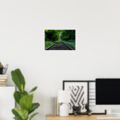 Poster forêt abandonnée avec voie ferrée (Bureau à domicile)