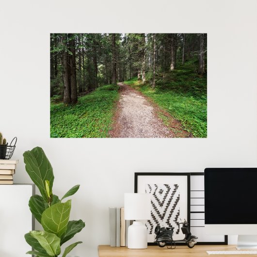 Poster forêt alpine (Bureau à domicile)