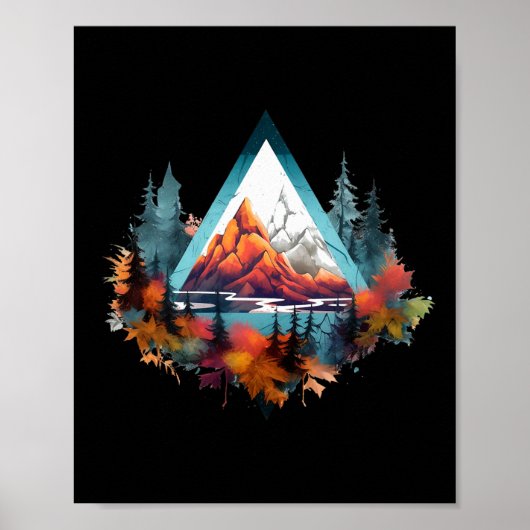 Poster Forêt arborée Nature extérieure (Devant)