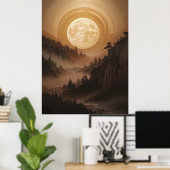 Poster Forêt au clair de lune (Bureau à domicile)