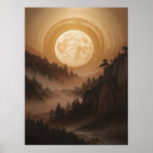 Poster Forêt au clair de lune (Devant)
