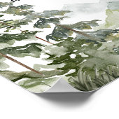 Poster Forêt Aventure Baby shower Late Night Diapés (Coin)