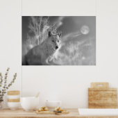 POSTER FORÊT BLANCHE EN BOIS BLANC (Cuisine)