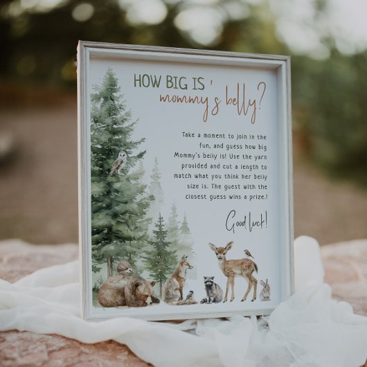 Poster Forêt Bois Animaux Quelle est la taille du ventre