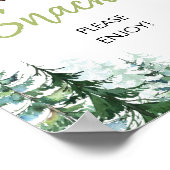 Poster Forêt boisée Oh Boy Baby shower Snacks (Coin)