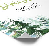 Poster Forêt boisée Oh Boy Baby shower Snacks Boissons (Coin)