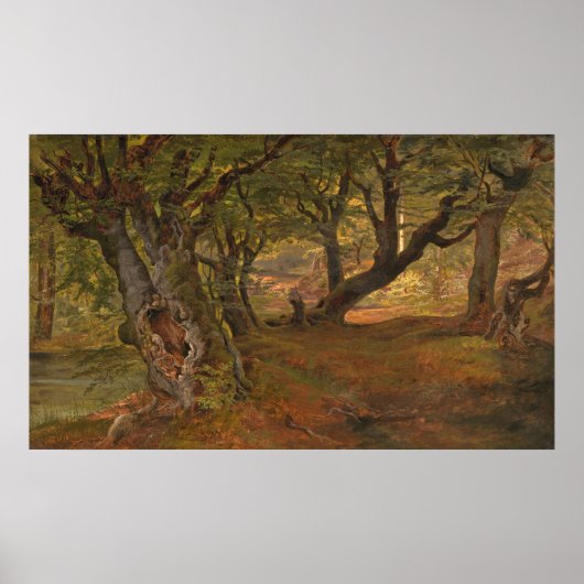Poster Forêt Bregentved - Frederik Sødring Art (Devant)