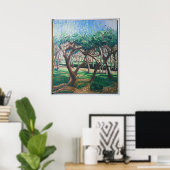 Poster Forêt calme Peinture traditionnelle à l'huile (Bureau à domicile)