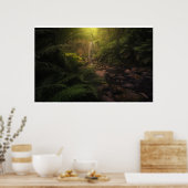 Poster Forêt | Cascade Sunlight Highlights (Cuisine)