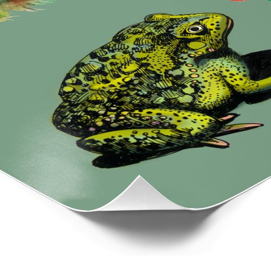 Poster Forêt, champignons sauvages (Coin)