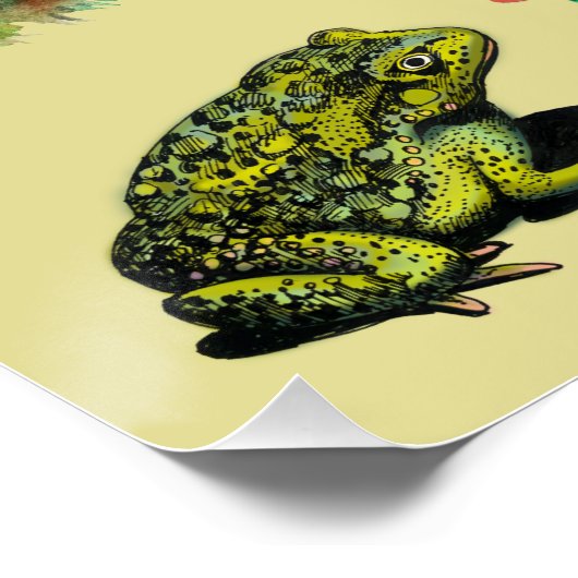 Poster Forêt, champignons sauvages (Coin)