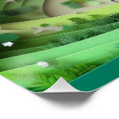 Poster Forêt coupée en papier (Coin)