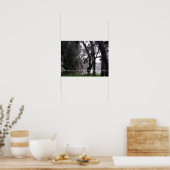 Poster Forêt d'arbres à Mist Muir Cote (Cuisine)