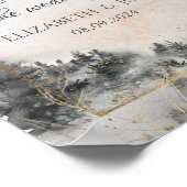 Poster Forêt d'arbres boisés (Coin)